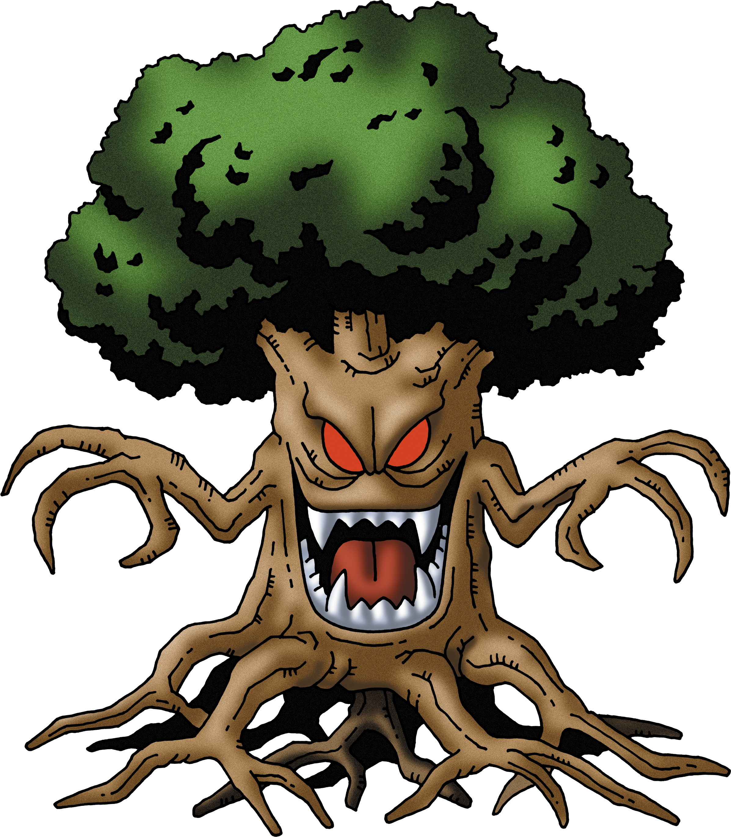 Куст пугающий людей. Злое дерево. Страшное дерево. Дерево монстр. Страшные деревья мультяшные.