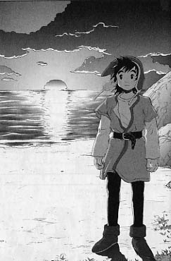 File:DQ VII Manga Arus on the beach.jpg