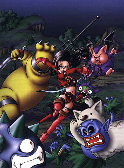 File:DQVII Aishe Battling.png