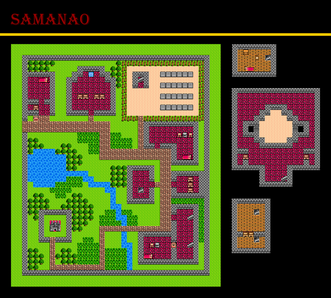 File:DQ III NES Samanao town.png