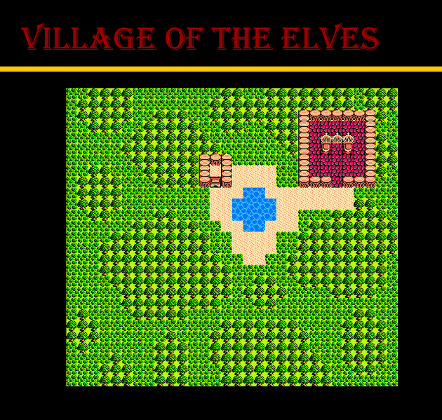 File:DQ III NES Village of the Elves.png