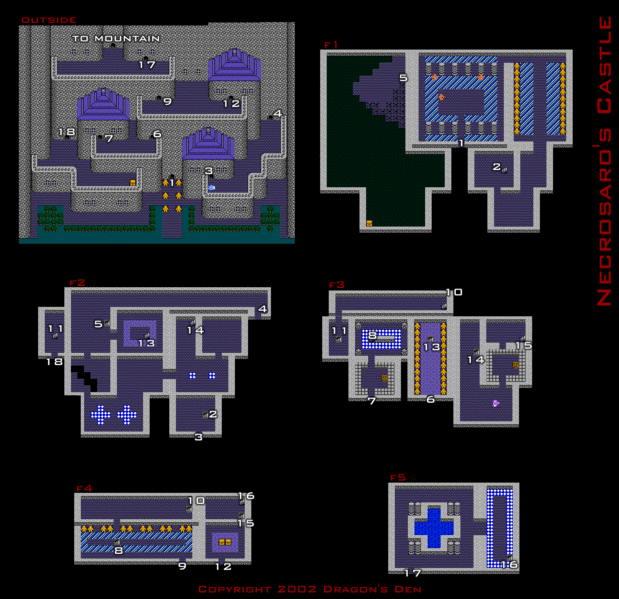 File:DQ IV NES Necrosaro's Castle.gif