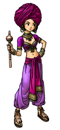 A female Mage wearing the tricky turban.