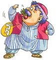 Torneko eating herb.png