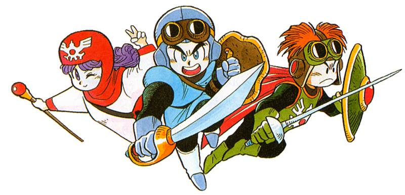 File:DQII Trio leaping.png